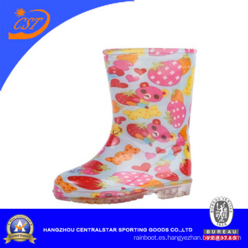 Botas de PVC impermeable para niños Zapatos de niños